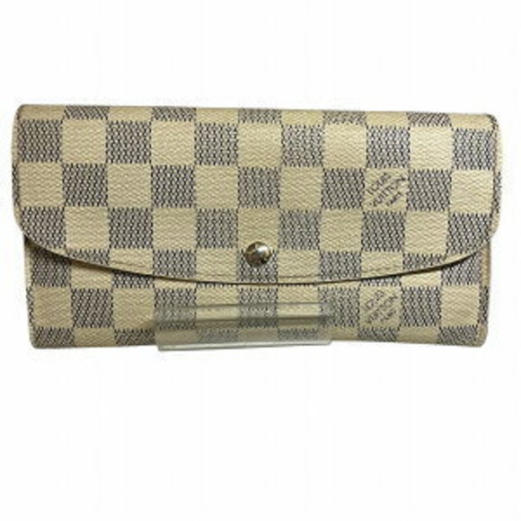 Louis Vuitton Damier Azur White Portefeuille Emily Long Wallet - Picture 1 of 8
